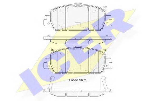 Передние тормозные колодки 45022T2GA01 HONDA