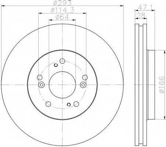 Тормоз дисковый передний 45251T1EG01 HONDA