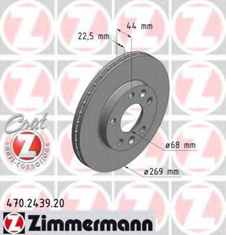Диск тормозной передний 470243920 ZIMMERMANN