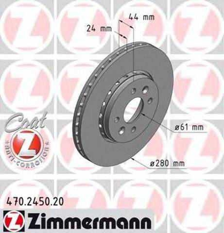 Диск тормозной передний 470245020 ZIMMERMANN