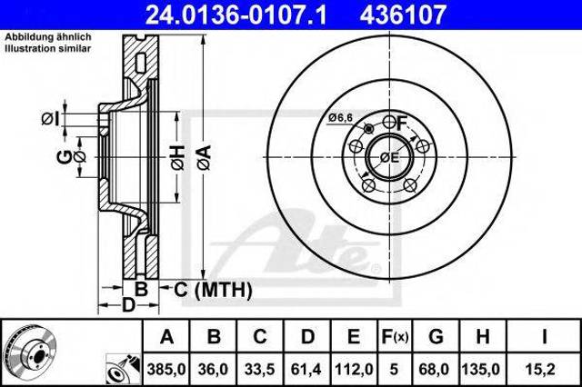 Передний тормозной диск 4F0615301J VAG