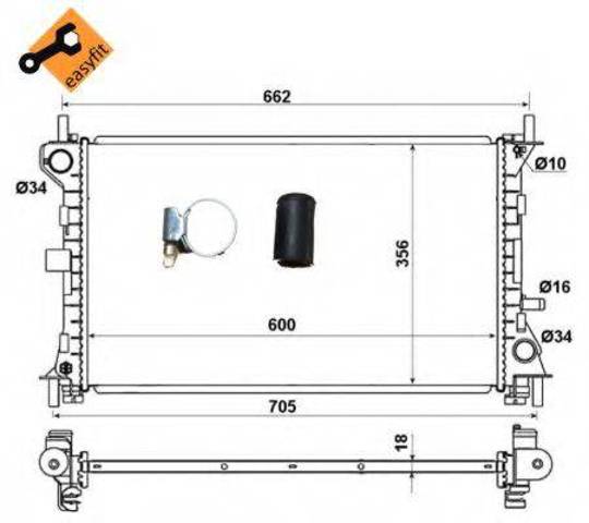 Радиатор 509615 NRF