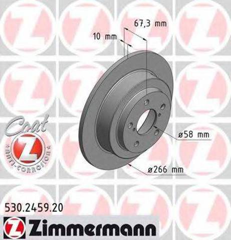 Задний тормозной диск 530245920 ZIMMERMANN