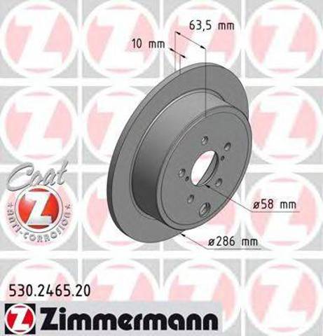 Задний тормозной диск 530246520 ZIMMERMANN
