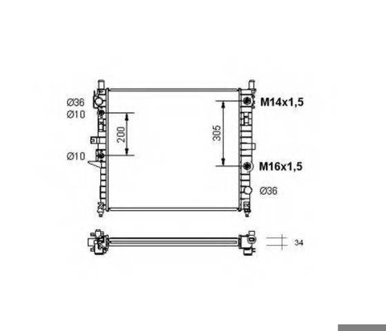 Радиатор основной 55334 NRF