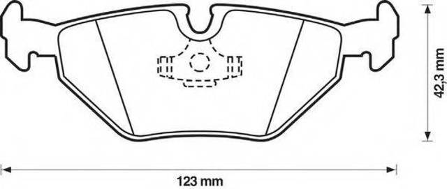 Комплект задних колодок 571387J BENDIX