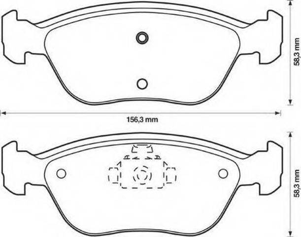 Колодки тормозные дисковые комплект 571457J BENDIX