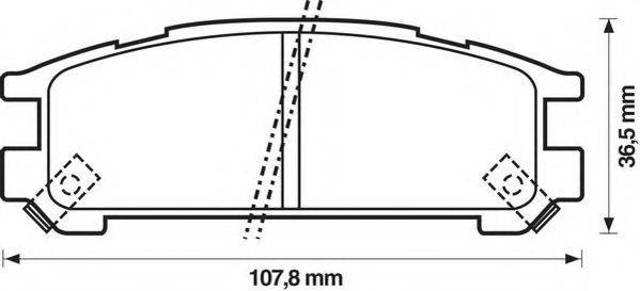 Задние колодки 572197J BENDIX