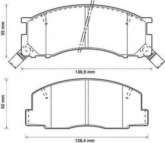 Колодки передние 572342J BENDIX
