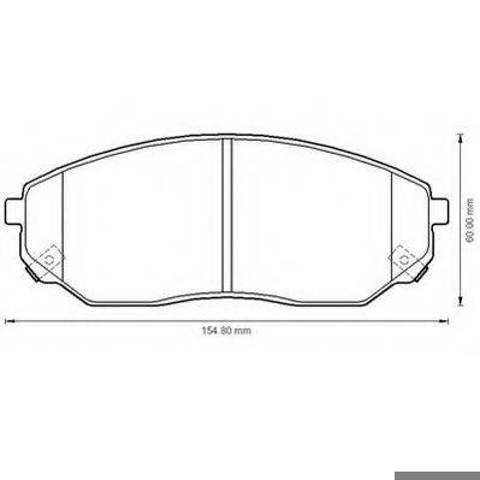 Передние тормозные колодки 572511J BENDIX