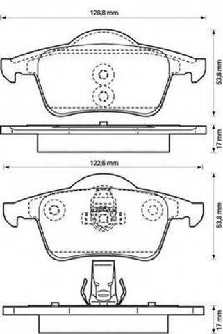 Колодки тормозные дисковые комплект 573021J BENDIX