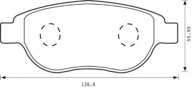 Передние тормозные колодки 573031J BENDIX