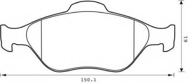 Тормозные колодки 573041J BENDIX