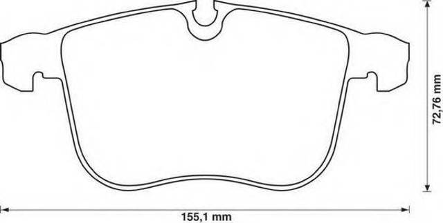Колодки тормозные дисковые комплект 573090J BENDIX
