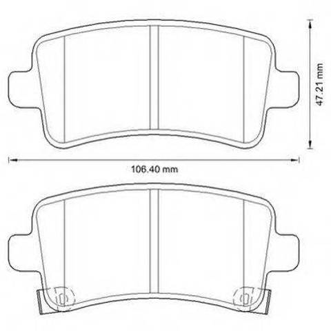Задние тормозные колодки 573313J BENDIX