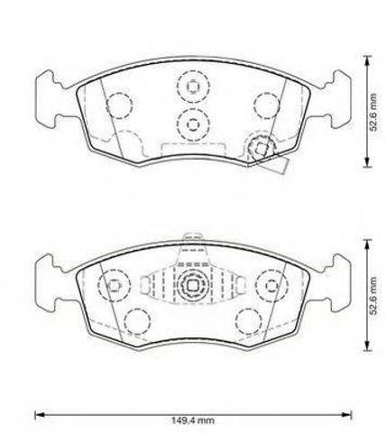 Колодки 573366J BENDIX