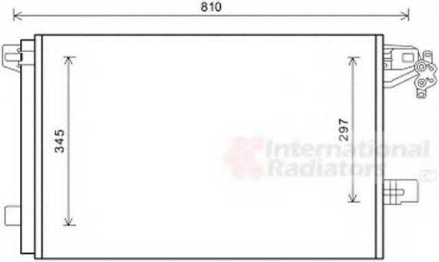 Радиатор охлаждения кондиционера 58005328 VAN WEZEL