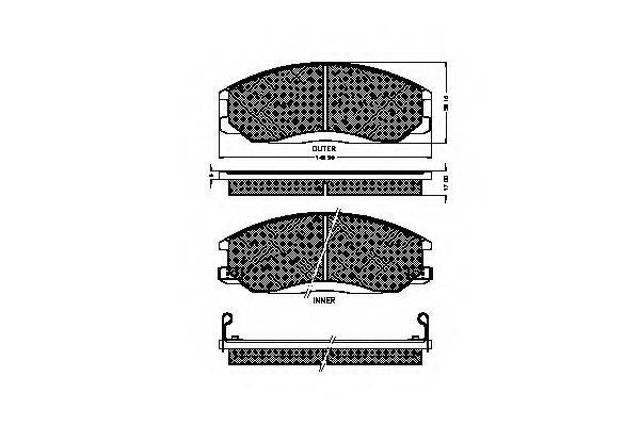 Колодки тормозные дисковые комплект 5810126A00 HYUNDAI