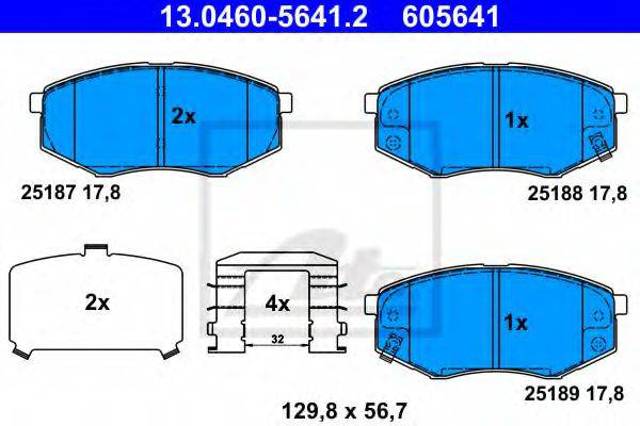 Колодки тормозные передние дисковые 581013SA26 HYUNDAI
