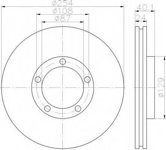 Тормоз дисковый передний 581294A100 HYUNDAI