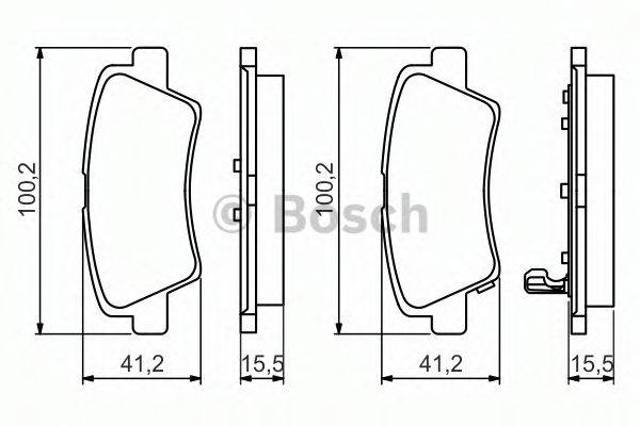 Задние дисковые колодки 58302A6A30 HYUNDAI