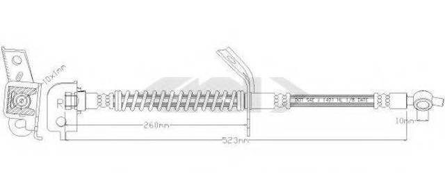 Передний правый тормозной шланг 587322H000 HYUNDAI