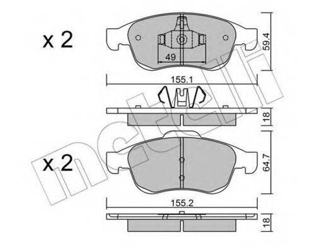 Передние тормозные колодки 5SP1493 SAMKO