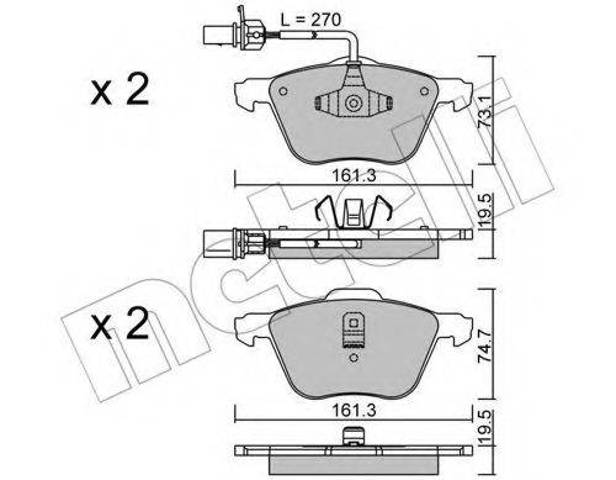 Колодки тормозные передние дисковые 5SP971 SAMKO