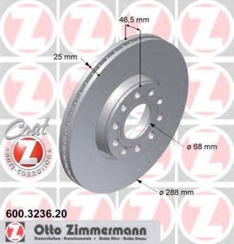 Тормоз дисковый передний 600323620 ZIMMERMANN