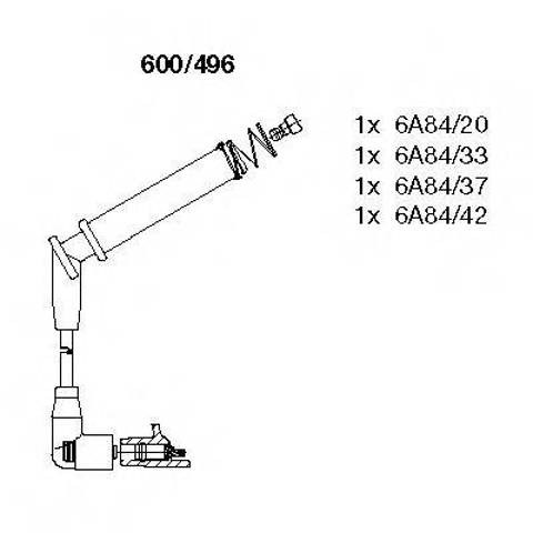 Провода высоковольтные, комплект Ford Fiesta Mk5