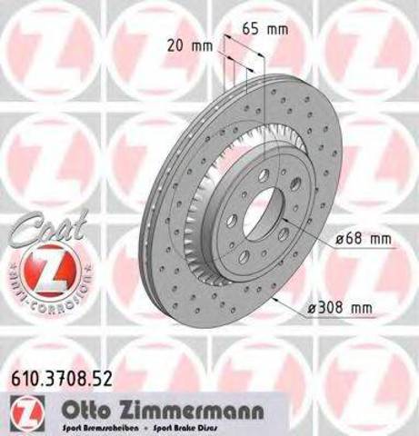 Тормозные диски 610370852 ZIMMERMANN