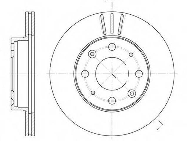 Диск тормозной передний Fiat Punto 2