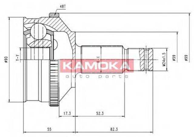 ШРУС наружный передний 6574 KAMOKA