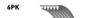 Клиновый ремень 6PK2120 GATES