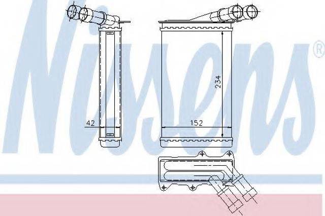 Радиатор отопителя салона 71156 NISSENS
