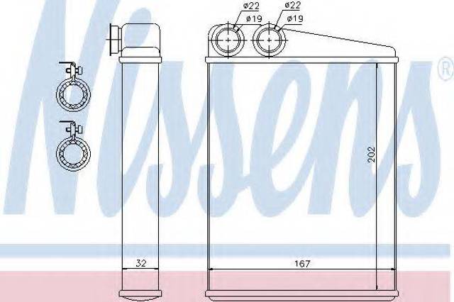 Радиатор печки 72046 NISSENS