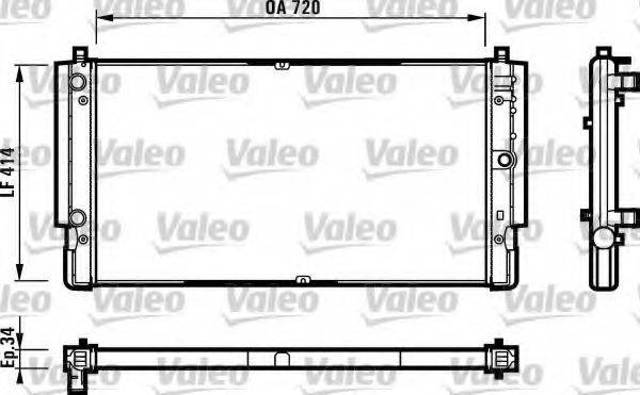 Радиатор системы охлаждения двигателя 731616 VALEO