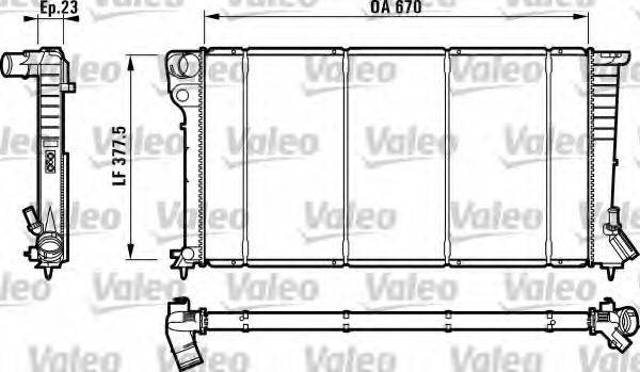 Радиатор охлаждения 732517 VALEO