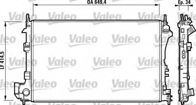 Радиатор водяной 732877 VALEO