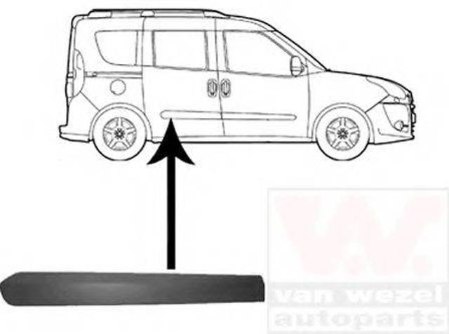 Молдинг двери задней правой 735497901 FIAT