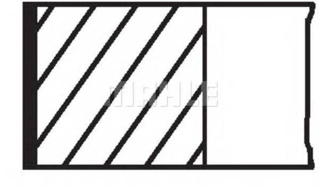 Комплект поршневых колец на 1 цилиндр, STD 7701474857 Renault (RVI)