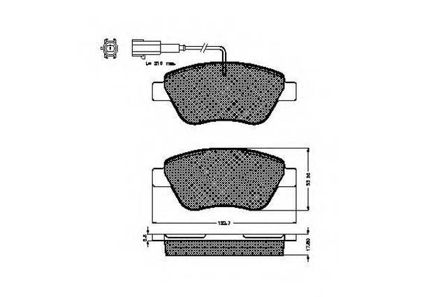 Колодки тормозные дисковые комплект 77364798 FIAT