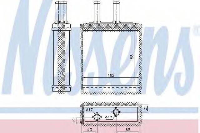 Радиатор отопителя 77505 NISSENS