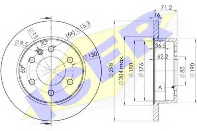 Дисковый тормоз 78BD01912 ICER