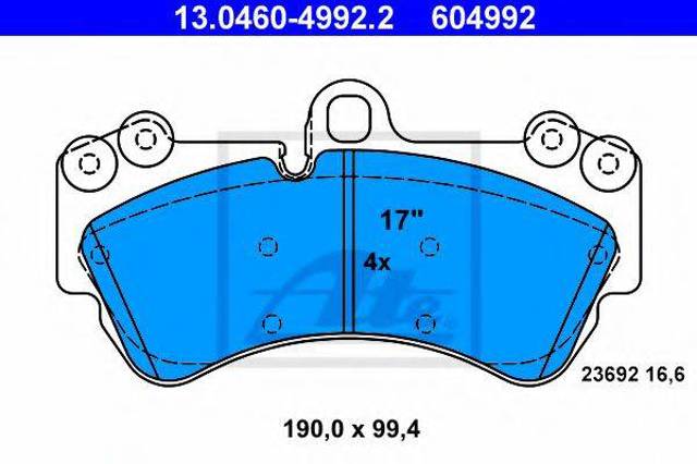 Передние тормозные колодки 7L0698151Q VAG