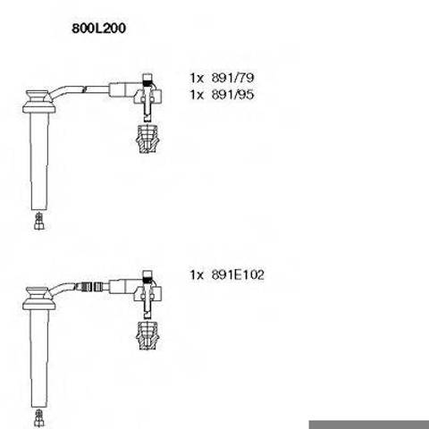 Провода высоковольтные в комплекте 800L200 BREMI