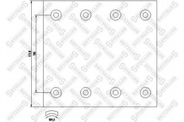 Накладка тормозная задняя (TRUCK) 8500986SX STELLOX