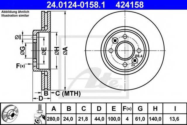 Передний тормозной диск 8671005975 Renault (RVI)