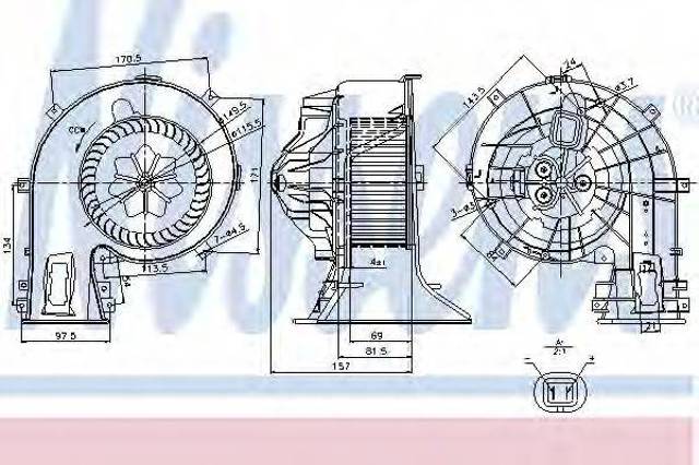 Отопителя салона 87049 NISSENS