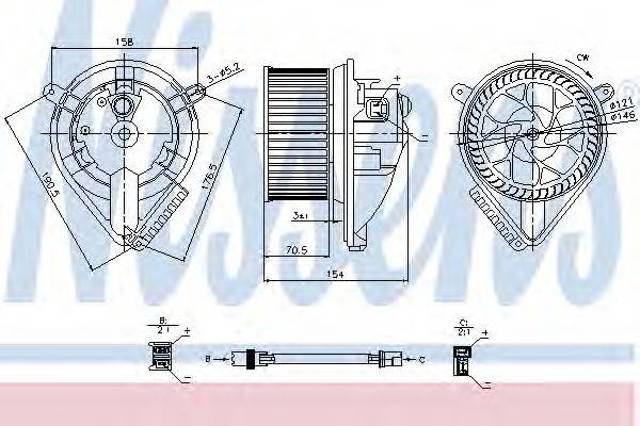 Отопителя салона 87052 NISSENS